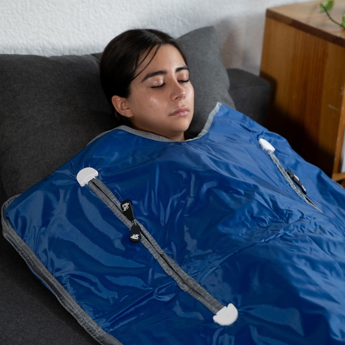 Manta Sauna De Infrarrojos Lejanos Get Well Azul