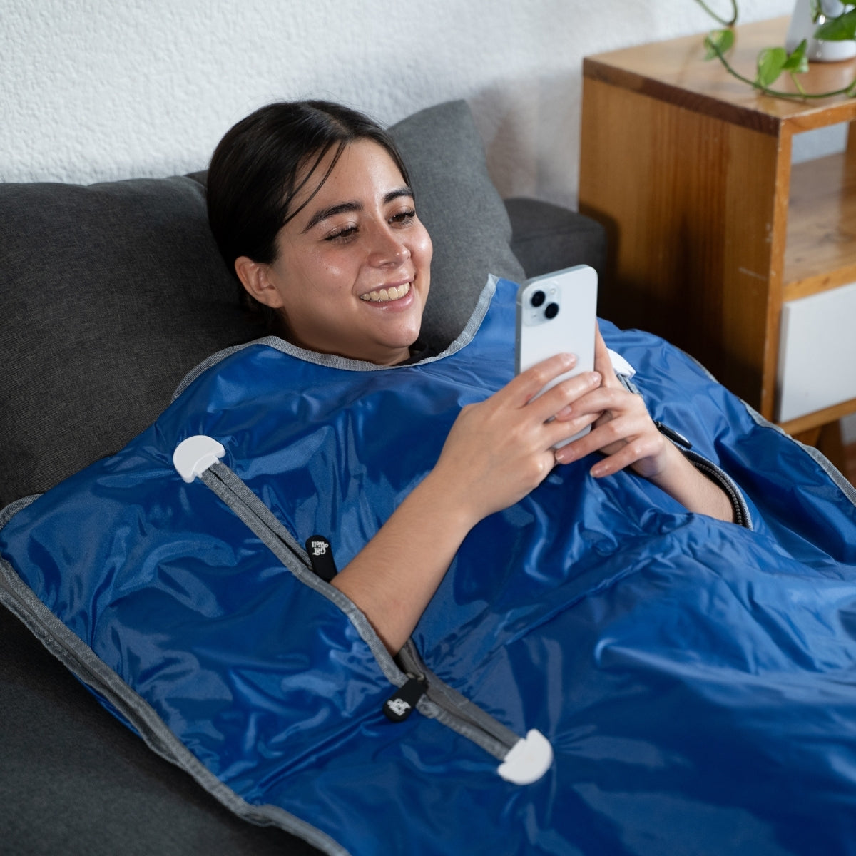 Manta Sauna De Infrarrojos Lejanos Get Well Azul