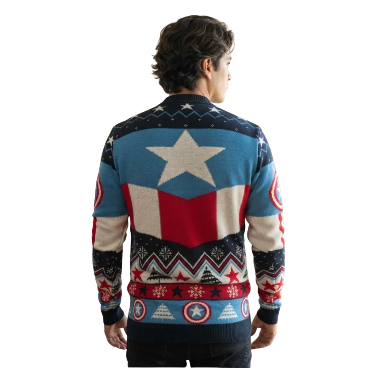 Suéter navideño Ugly Sweatter Capitán América Avengers Unitalla Unisex