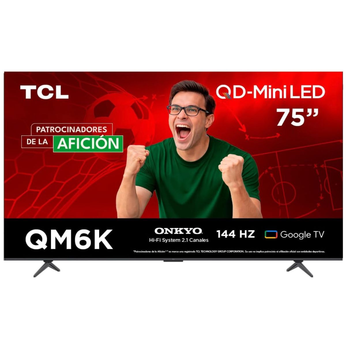 Pantalla TCL 75" QM6K Pro QD-Mini LED 4K Google TV