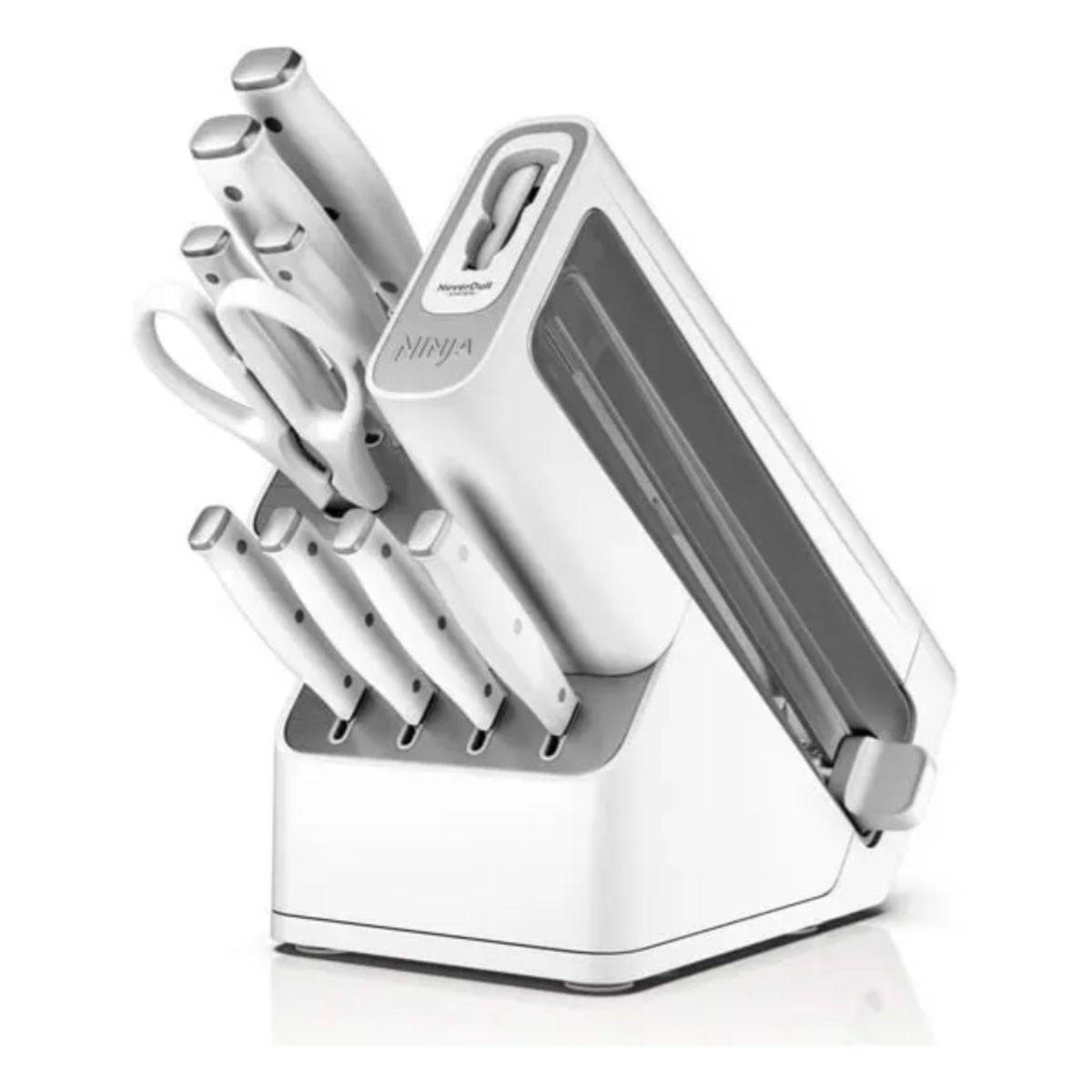 Cuchillos Ninja Foodi Neverdull Con Base Afiladora 12 piezas K12010 Color Blanco