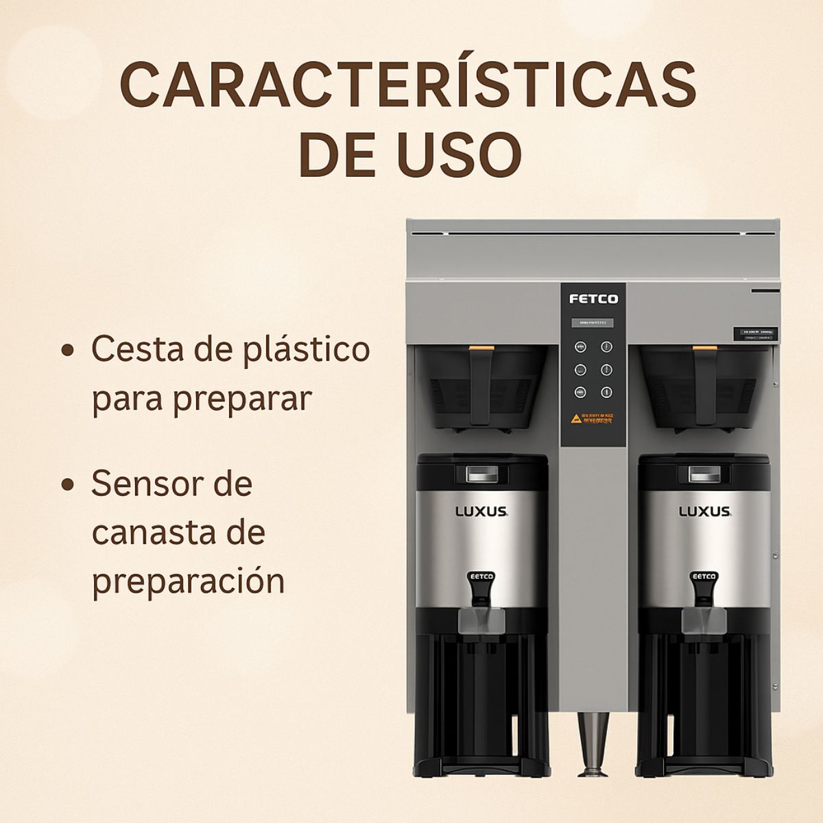 Cafetera Twin 2 E Plus 39 litros plateada Fetco CBS-1252