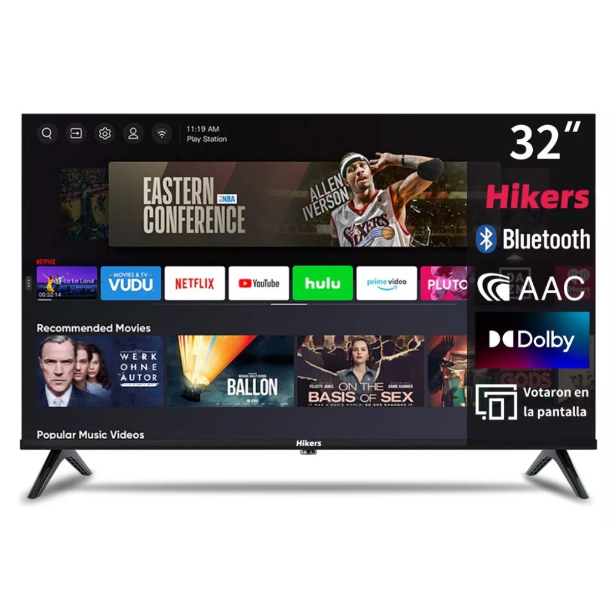Pantalla Smart TV Hikers 32 Pulgadas HK32DMX01