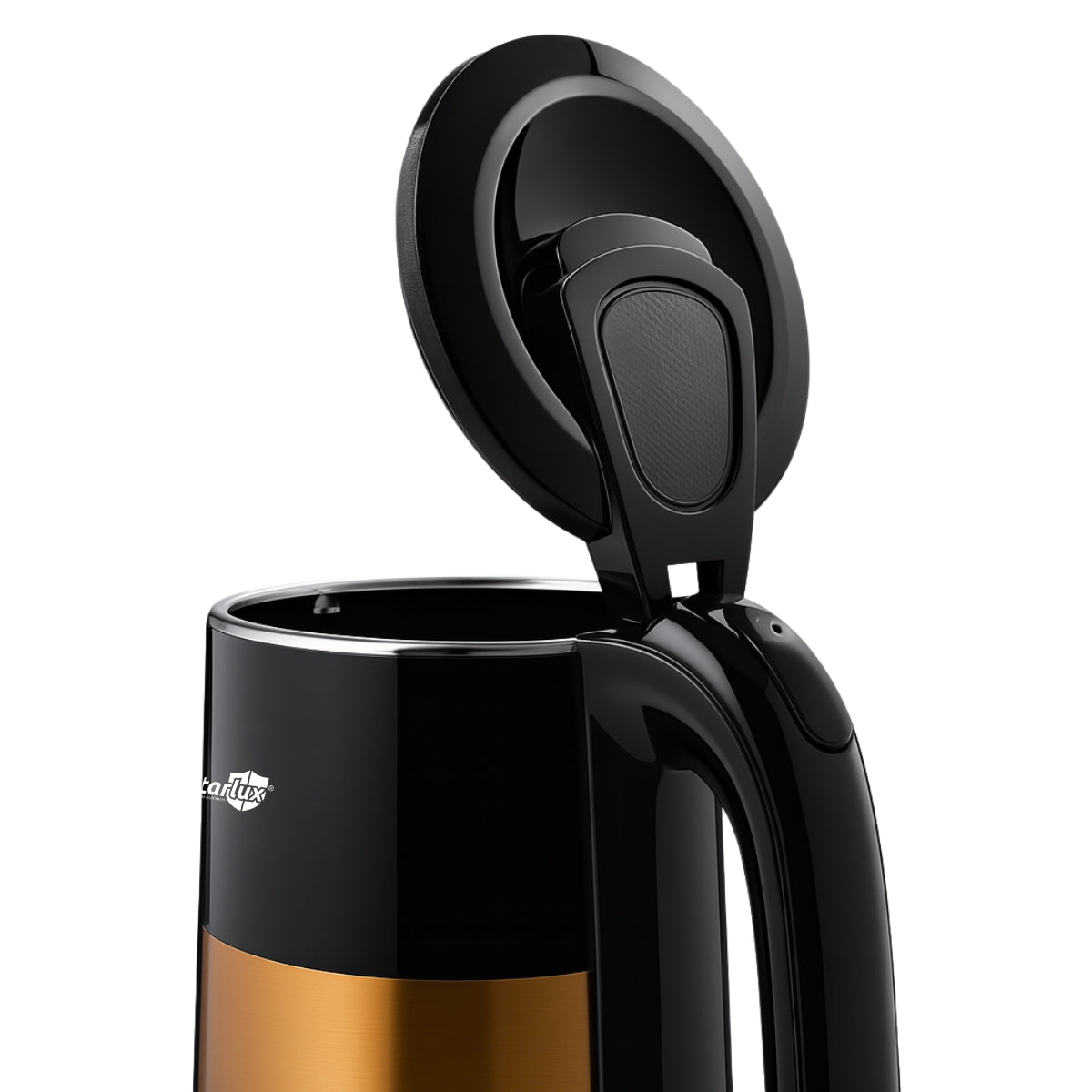 Jarra eléctrica dorada Starlux de 2.3 L, de acero inoxidable y protector contra quemaduras SL-24155