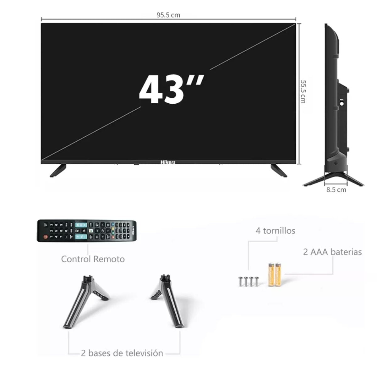 Pantalla Smart TV Hikers 43 Pulgadas HK43MX01