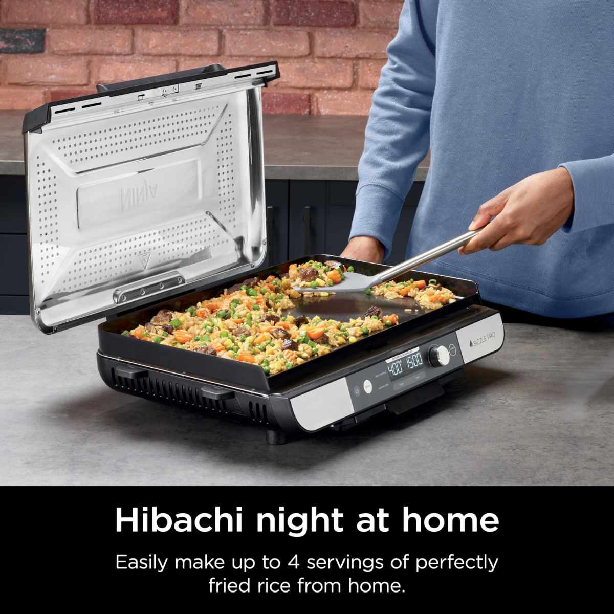 Plancha Y Parrilla Para Interiores Ninja XL GX101