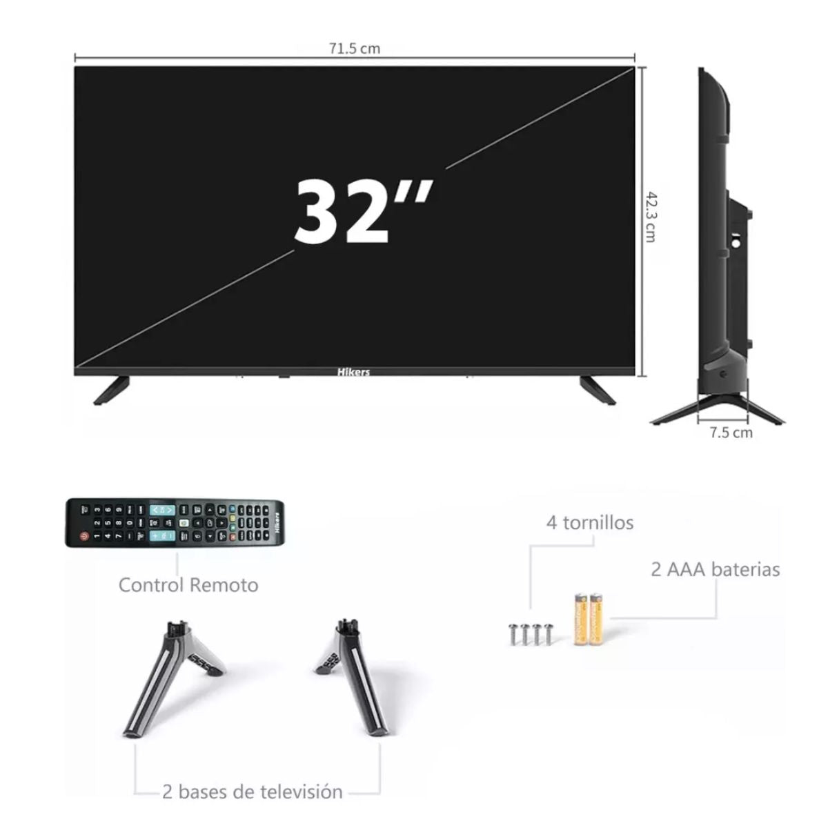 Pantalla Smart TV Hikers 32 Pulgadas HK32DMX01