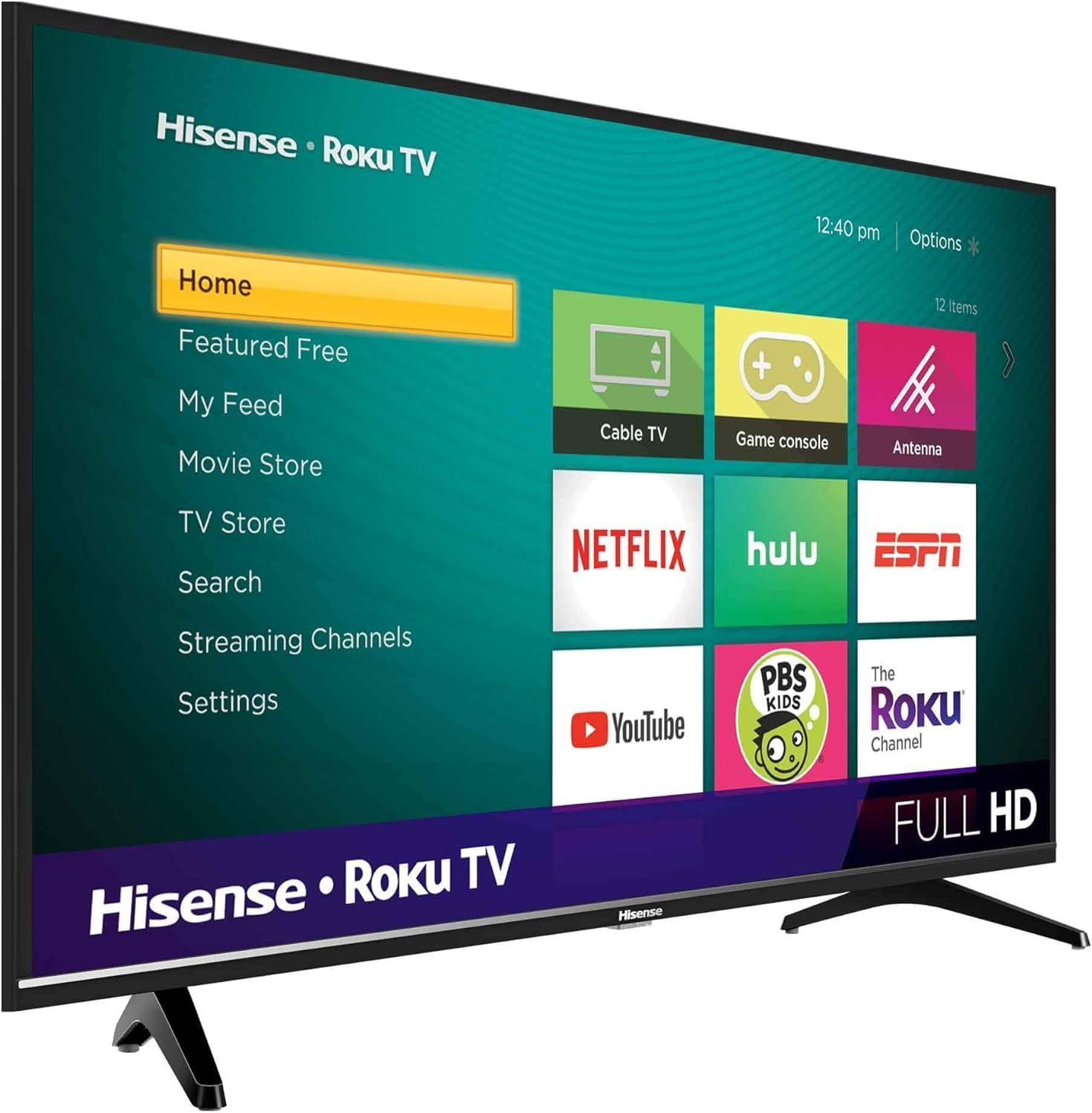 Pantalla Hisense 40 Pulgadas Full HD y Roku TV
