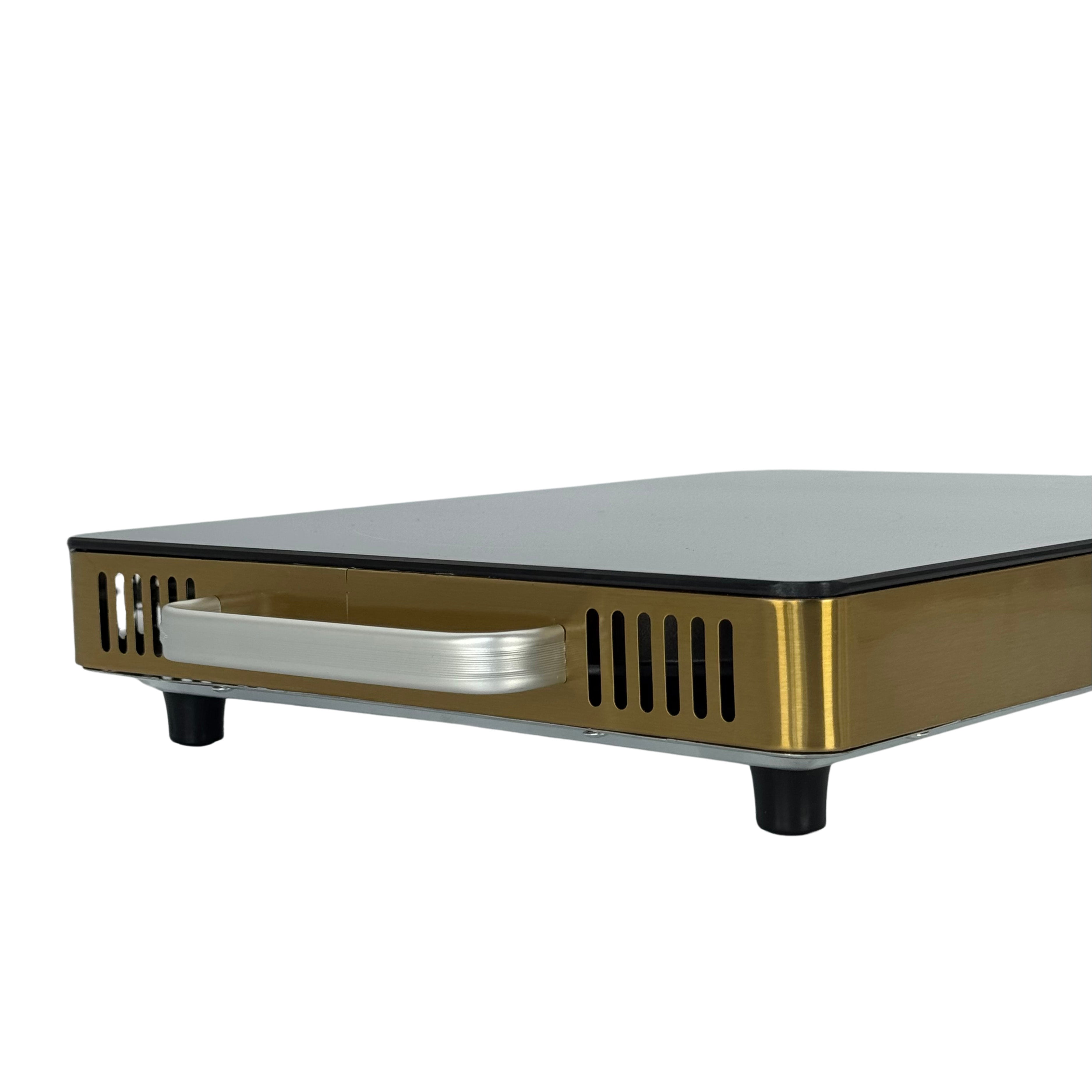 F82-2B Parrilla de Inducción Cristal Templado 1 Quemador Con superficie Antiadherente Color Negro 2000W.