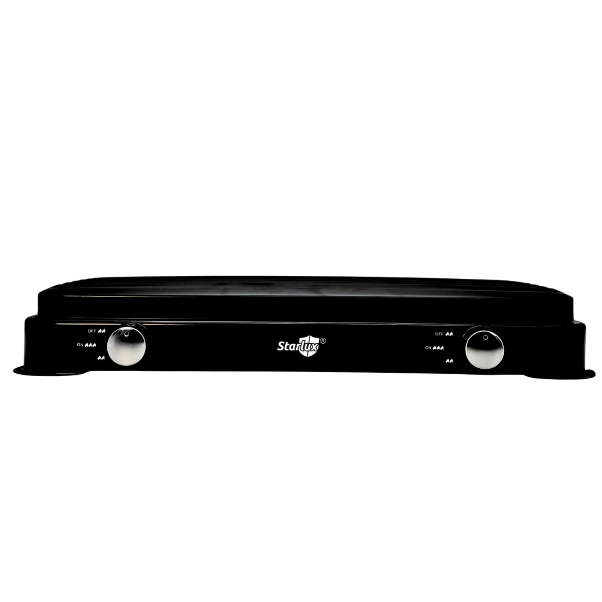 Parrilla/estufa De 2 Quemadores De Gas Con Tapa Color Negro Negro SGS-6002B