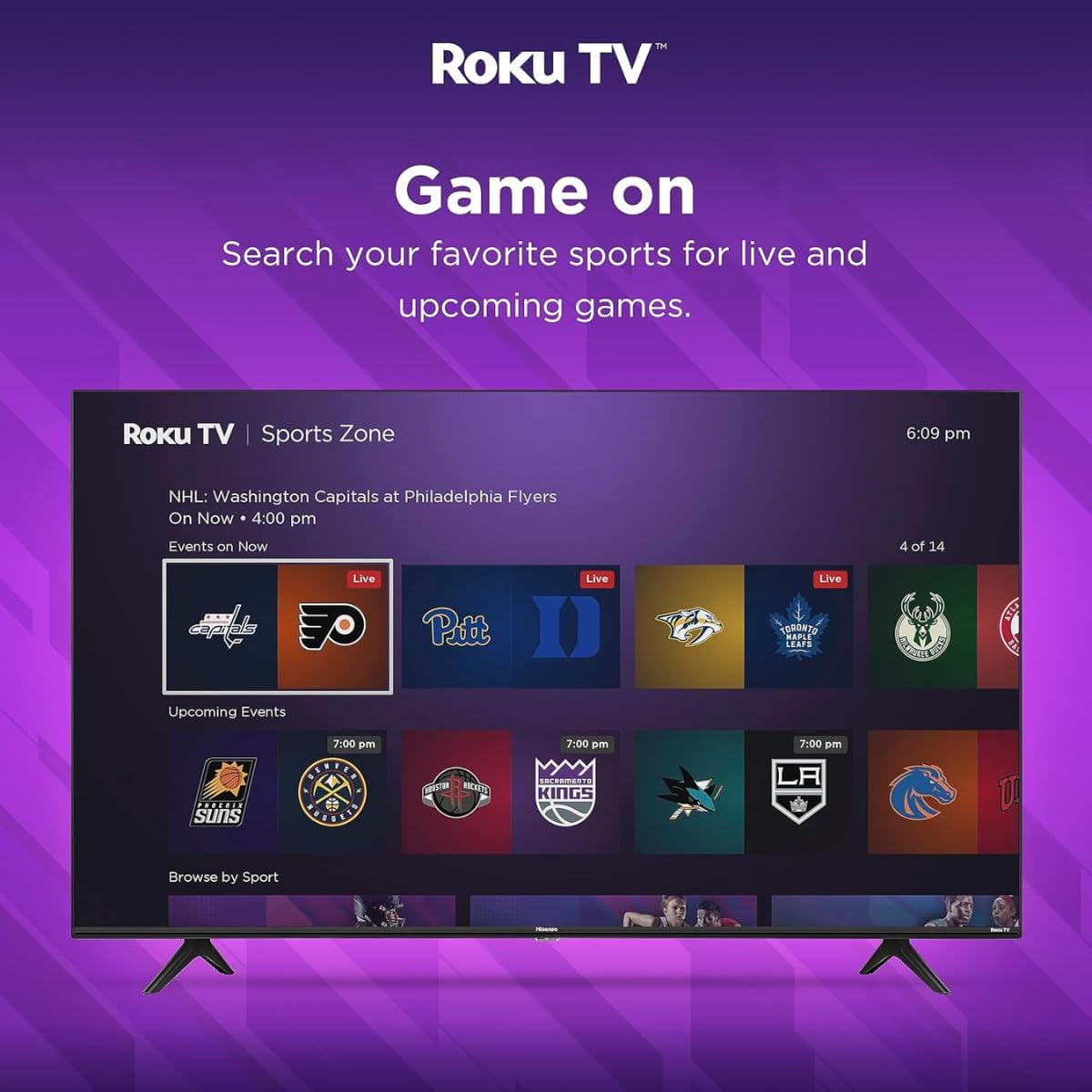 Pantalla Smart TV Hisense UHD 55 Pulgadas 4K Roku TV 55R6030N