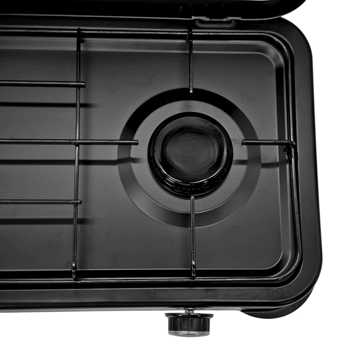 Parrilla/estufa De 2 Quemadores De Gas Con Tapa Color Negro Negro SGS-6002B