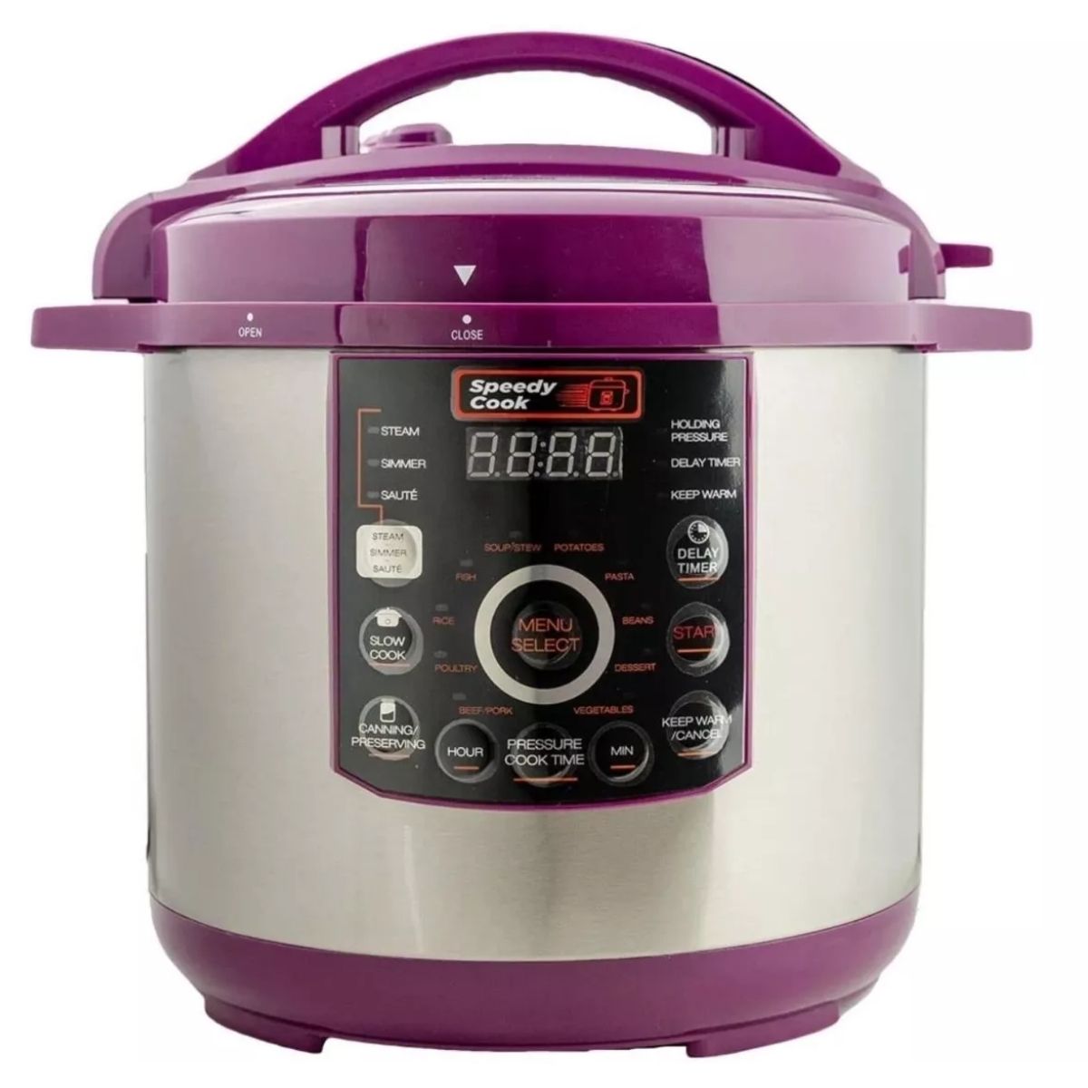 Olla de Presion Speedy Cook Multifuncional 6 en 1 7.7 Litros Violeta