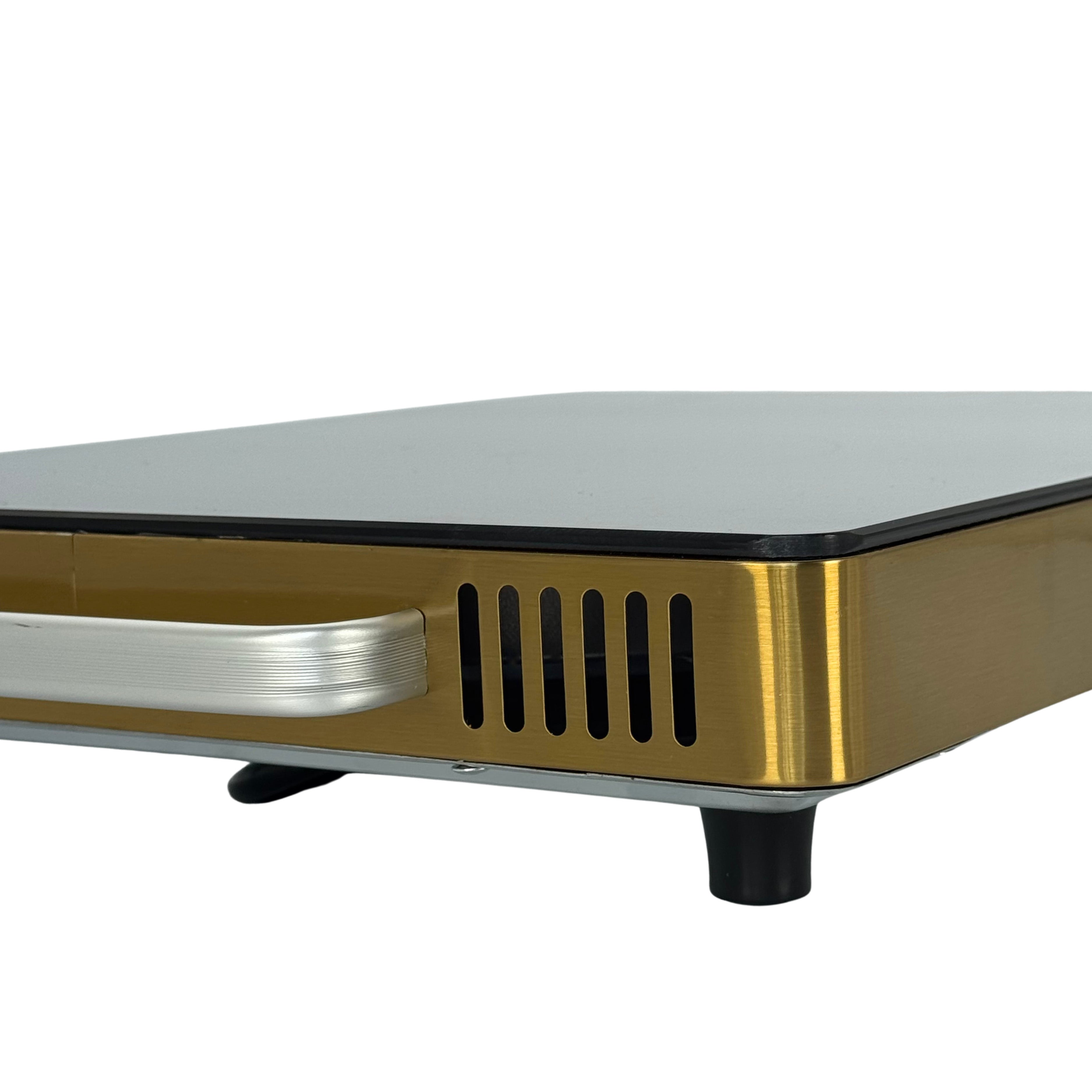 F82-2B Parrilla de Inducción Cristal Templado 1 Quemador Con superficie Antiadherente Color Negro 2000W.