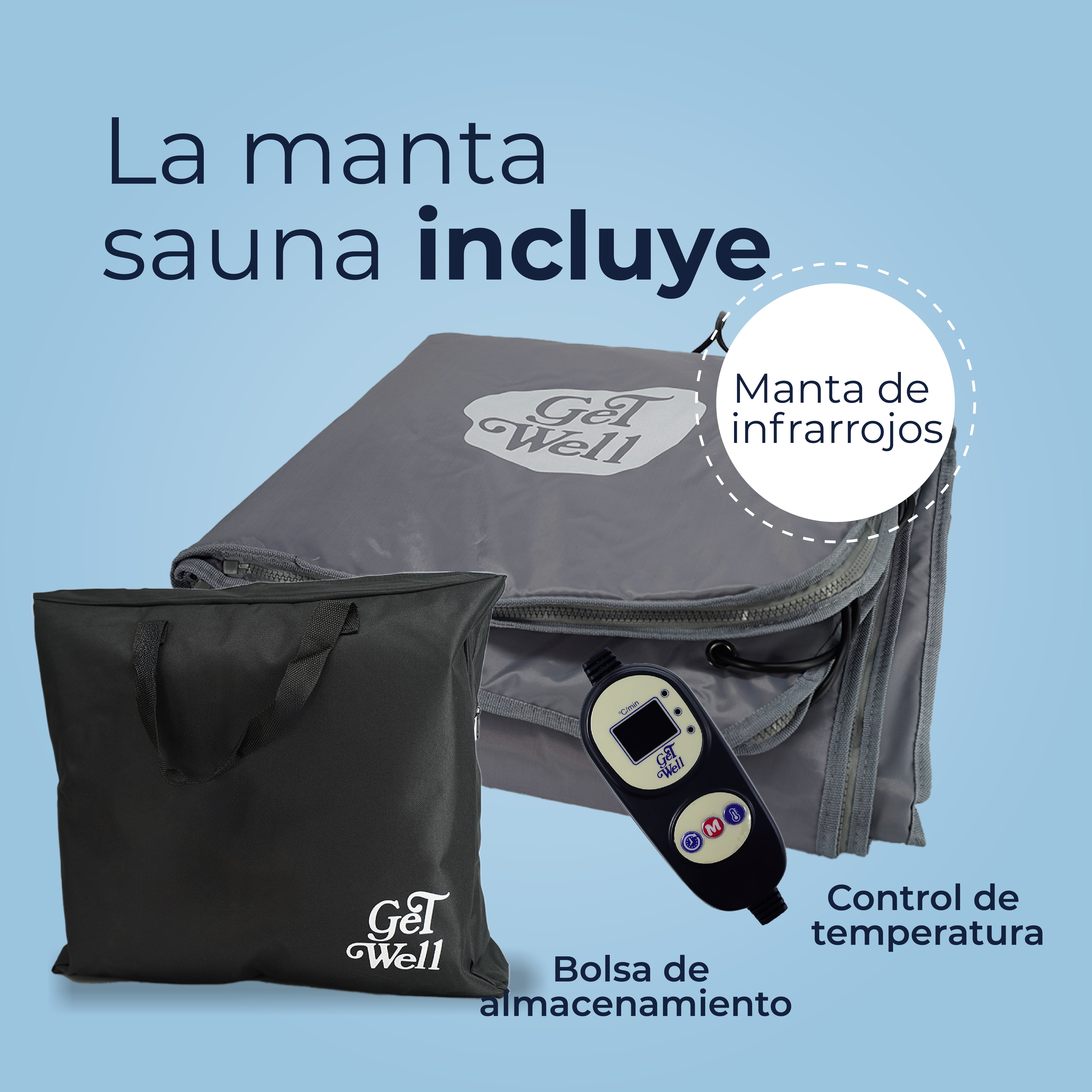 Manta Sauna De Infrarrojos Lejanos Get Well Gris