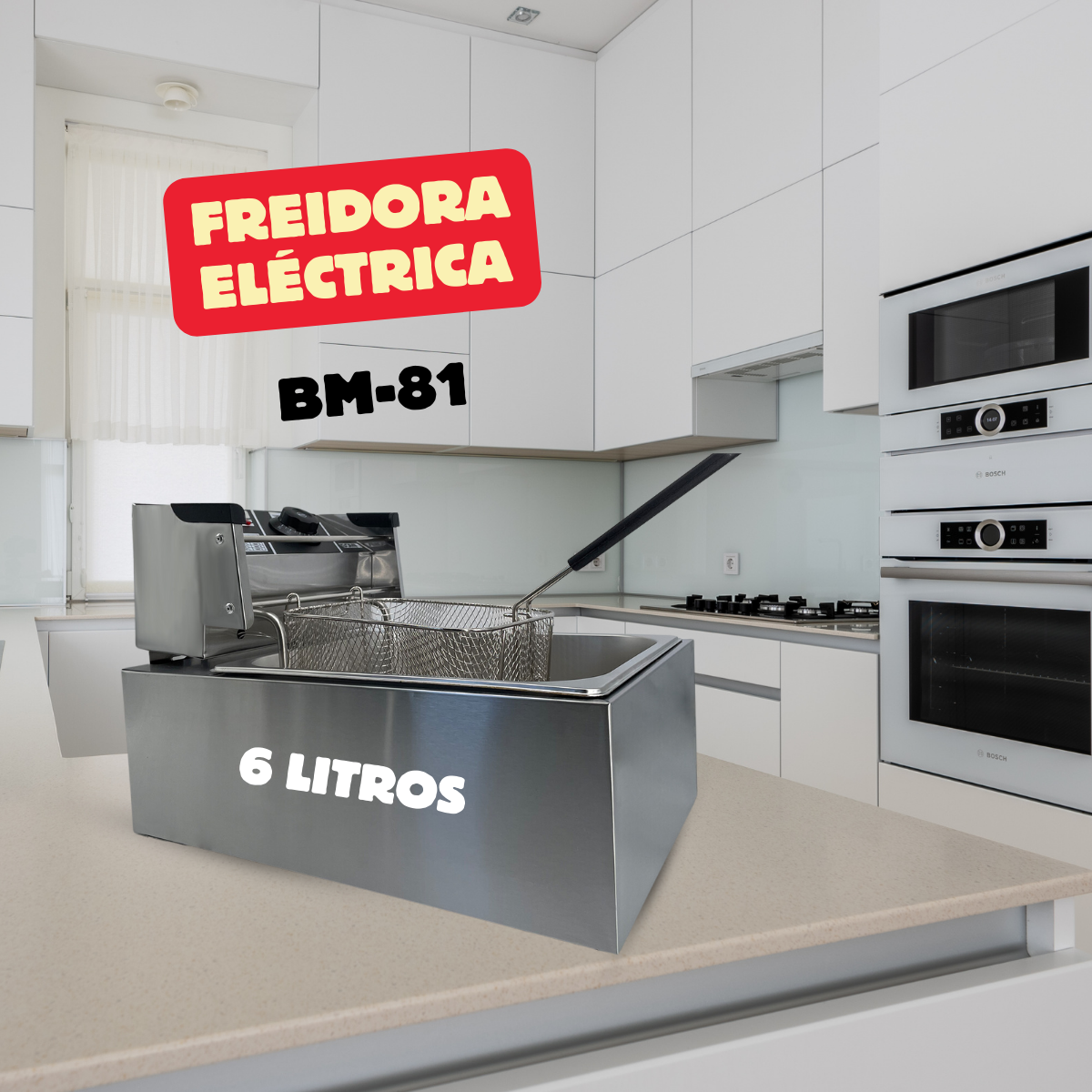 Freidora de aceite BOMA 6 litros BM-81 2500W