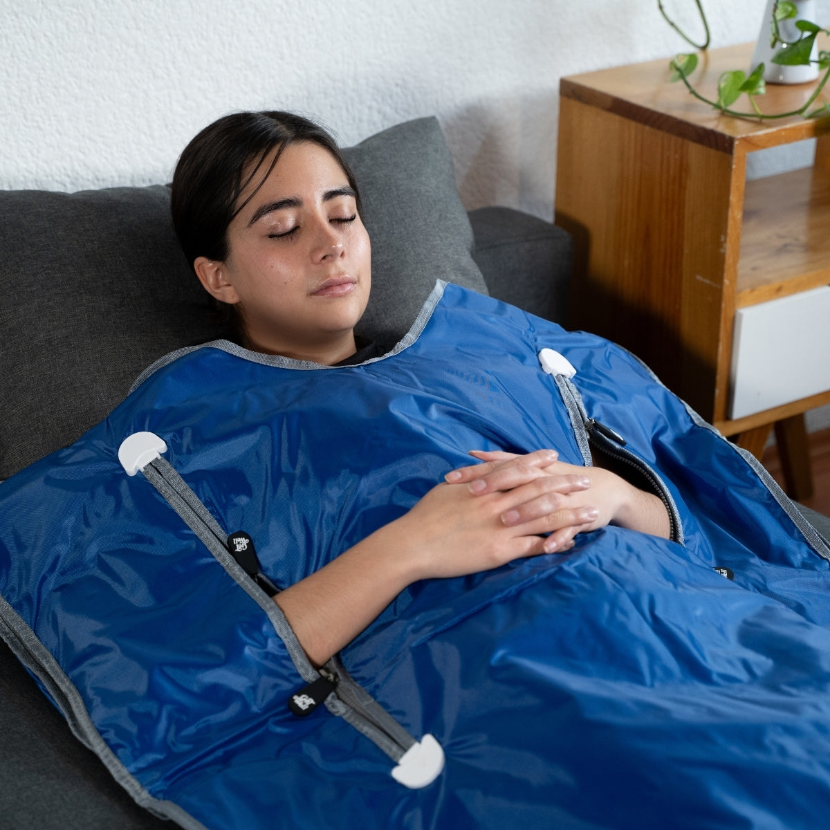 Manta Sauna De Infrarrojos Lejanos Get Well Azul