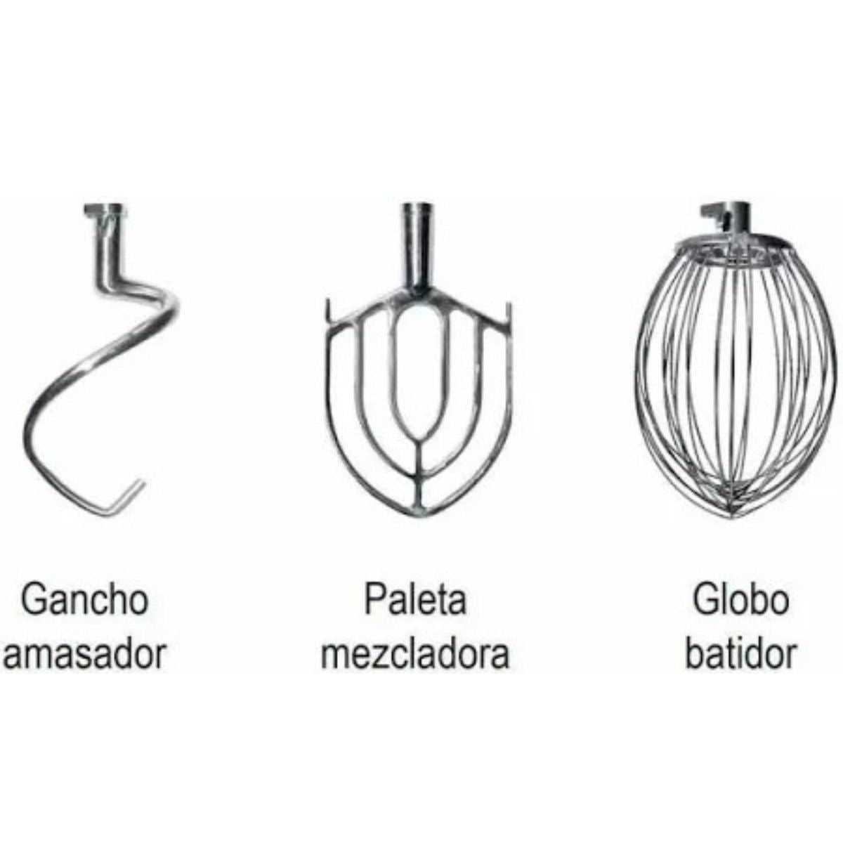 Batidora Industrial Planetaria 20 litros plateada BATI-20