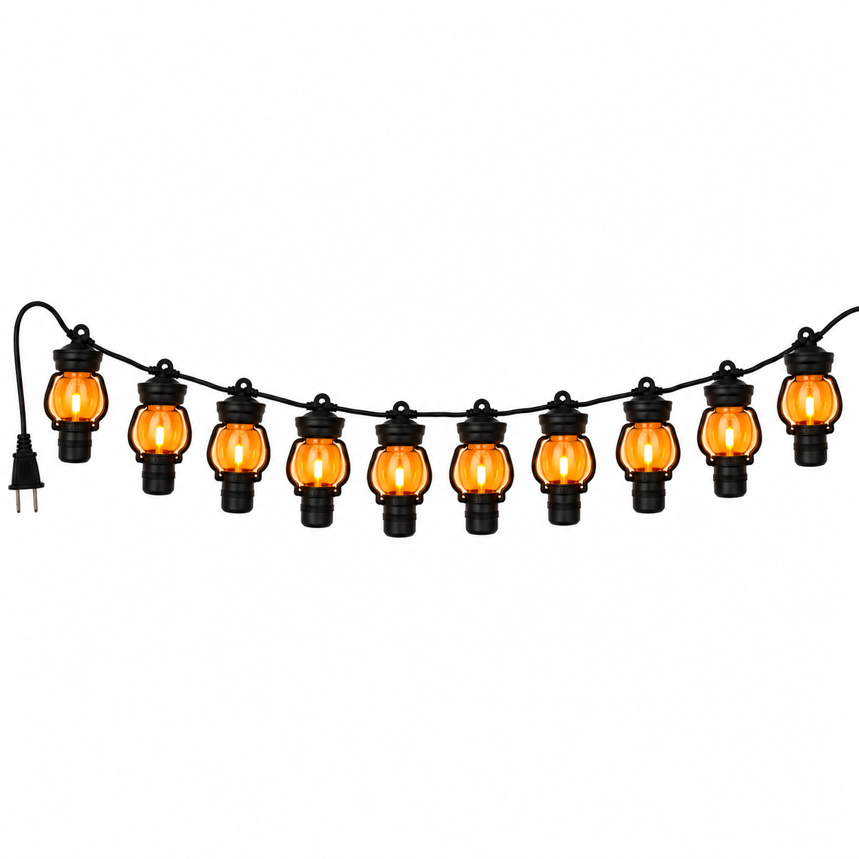 Guirnalda de quinque con flama, 10 focos LED, 5 metros, uso exterior e interior, AP103