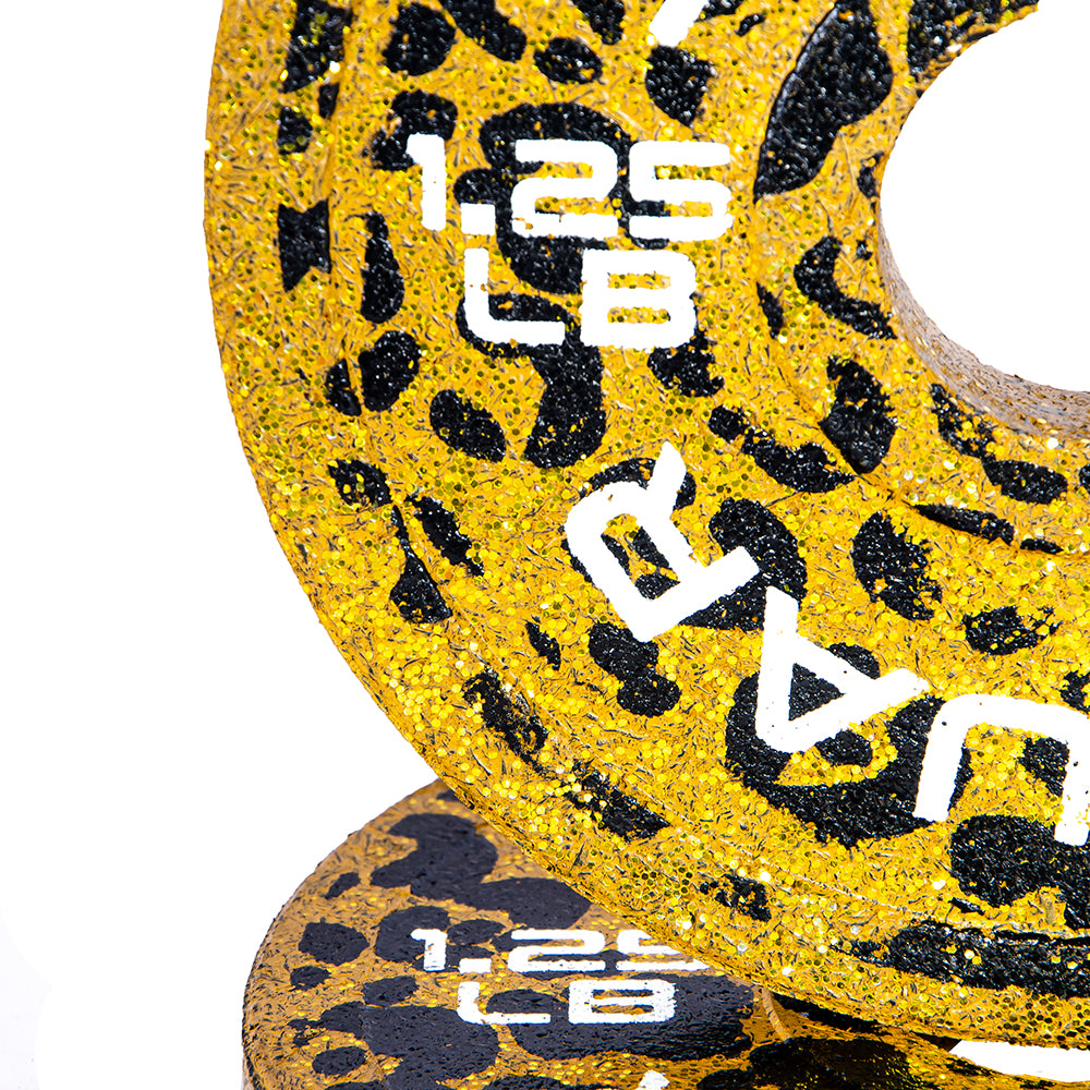 Set de Bumpers Jaguar Par de 5LB, 2.5LB y 1.25LB Modelo BALAM amarillo