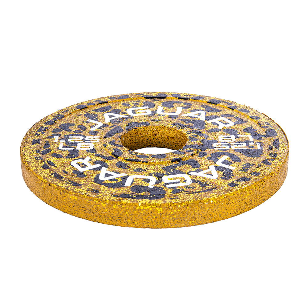 Set de Bumpers Jaguar Par de 5LB, 2.5LB y 1.25LB Modelo BALAM amarillo