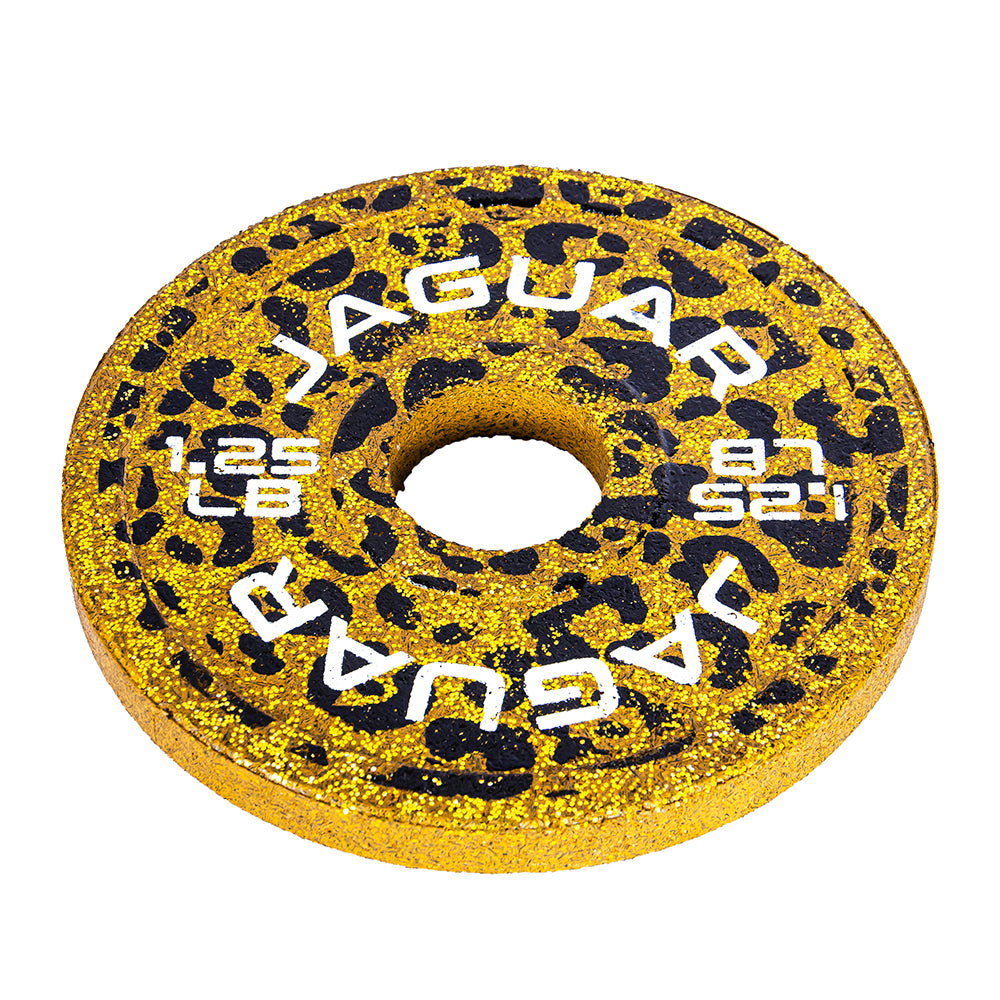 Set de Bumpers Jaguar Par de 5LB, 2.5LB y 1.25LB Modelo BALAM amarillo