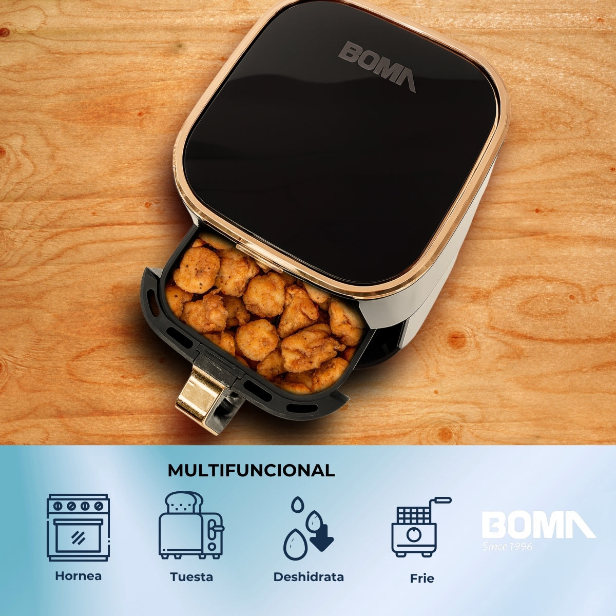 Freidora De Aire Boma Smart Multifunción Touch 5l 1400w BM-068B