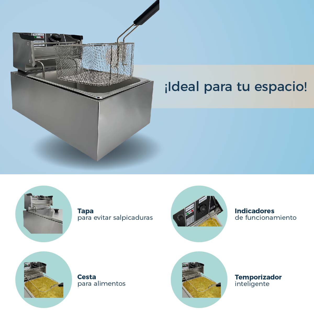 Freidora de aceite BOMA 6 litros BM-81 2500W