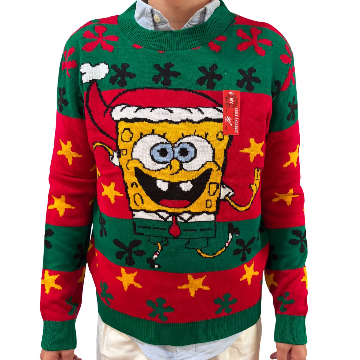 Suéter navideño Ugly Sweater Bob Esponja Unisex