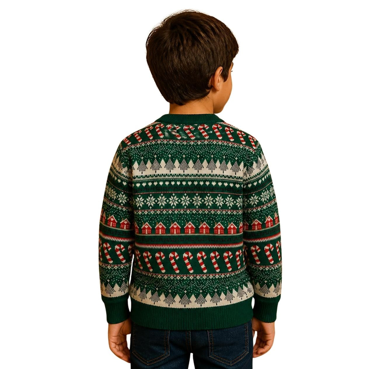 Suéter navideño tipo Ugly Sweater de cuello redondo Unisex