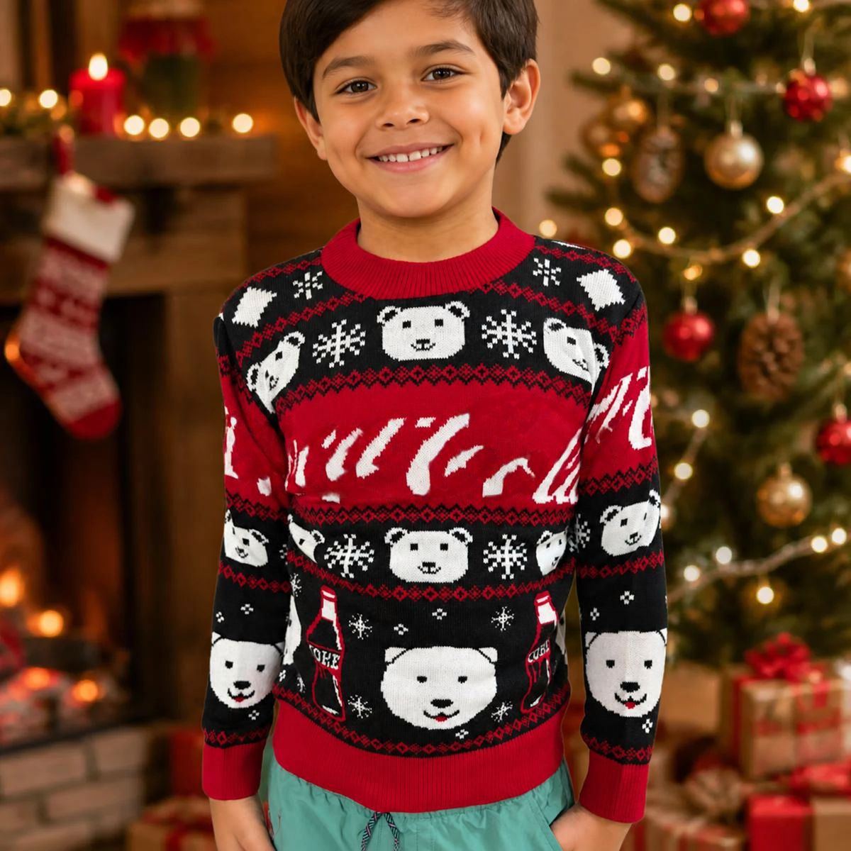 Suéter Navideño tipo Ugly Sweater de cuello redondo Unisex