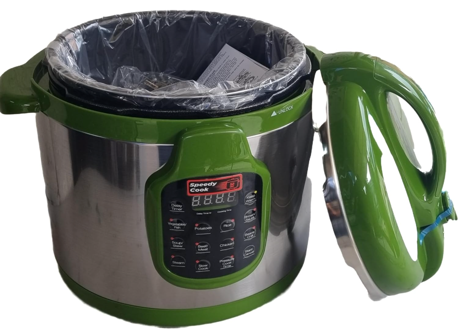 Olla de Presión Speedy Cook Multifuncional 6 en 1 5.7 Litros Verde
