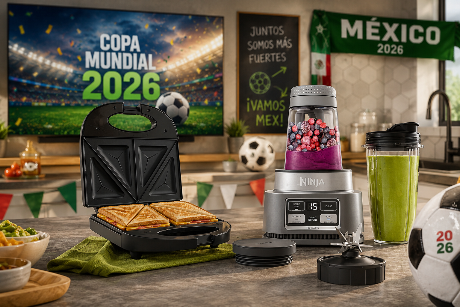 #ComboGolazo Licuadora Personal Ninja SS100 y Sandwichera Starlux SL-22105