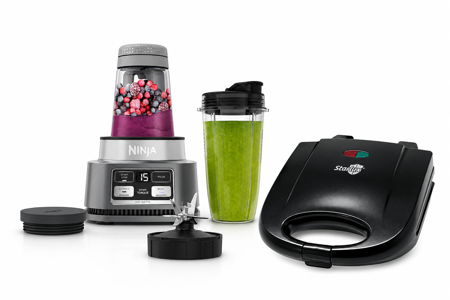 #ComboGolazo Licuadora Personal Ninja SS100 y Sandwichera Starlux SL-22105