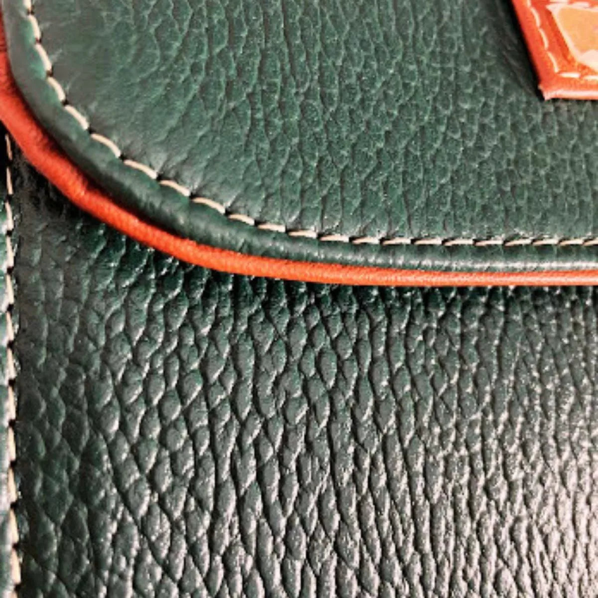 Bolsa Crossbody De Piel Vacuno Piel Genuina Color Verde Elegante HECHO EN MÉXICO