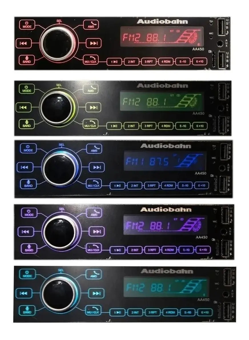 Autoestereo Audiobahn Bluetooth Usb Sd Touch Am/fm Aux AA450