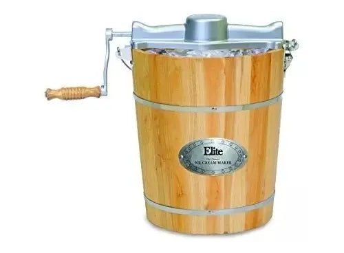 Maquina para Hacer Helados Elite Gourmet EIM502 Cubeta de Madera