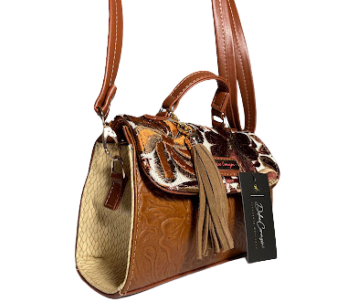 Bolsa Crossbody De Piel Vacuno Con Bordado Artesanal HECHO EN MÉXICO