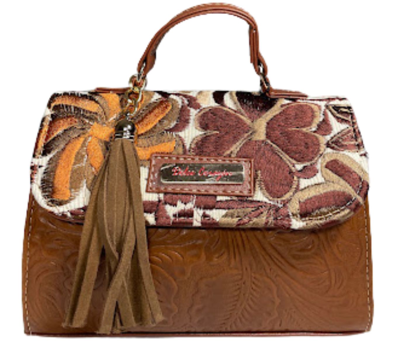 Bolsa Crossbody De Piel Vacuno Con Bordado Artesanal HECHO EN MÉXICO