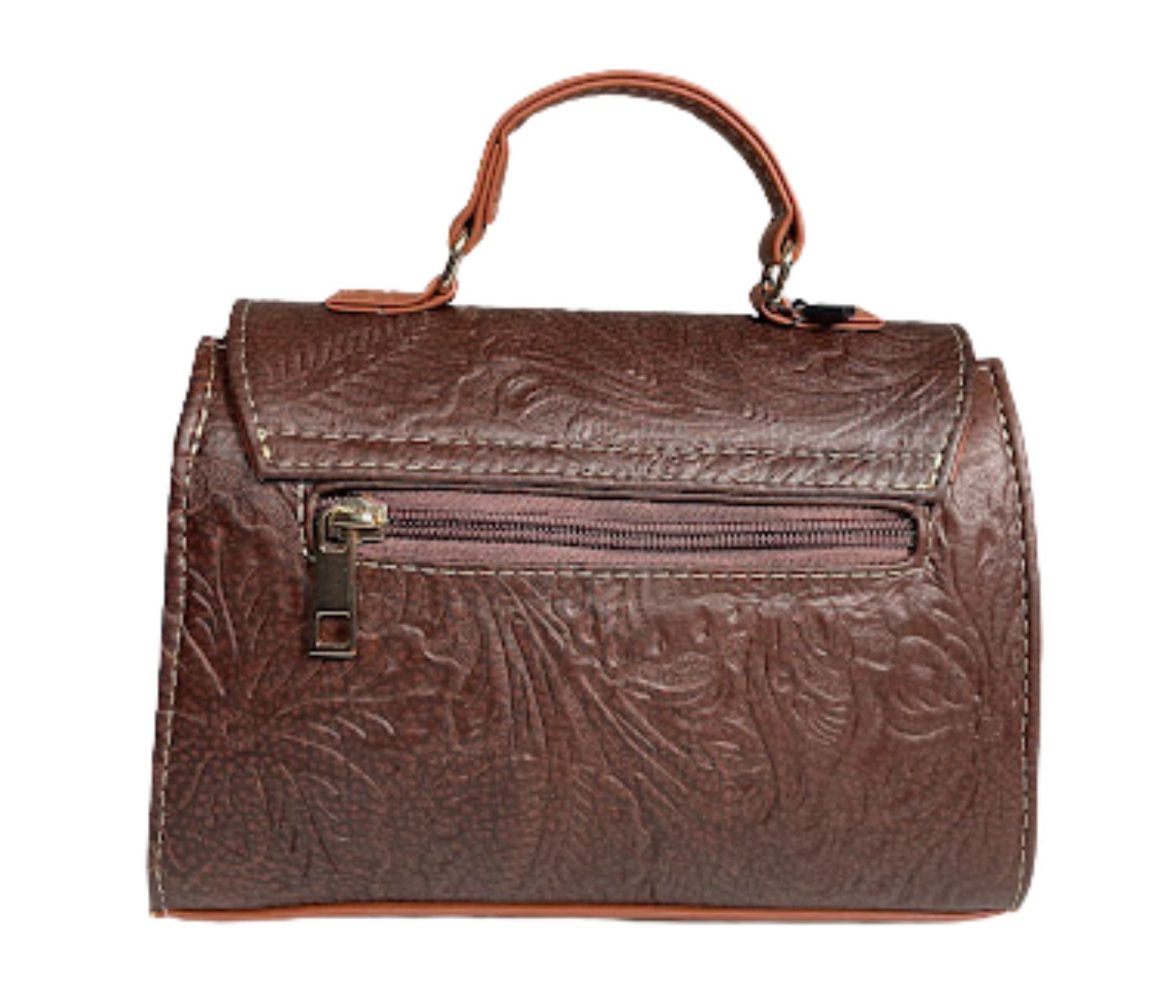 Bolsa Crossbody De Piel Vacuno Cincelada a mano Artesanal Marrón HECHO EN MÉXICO