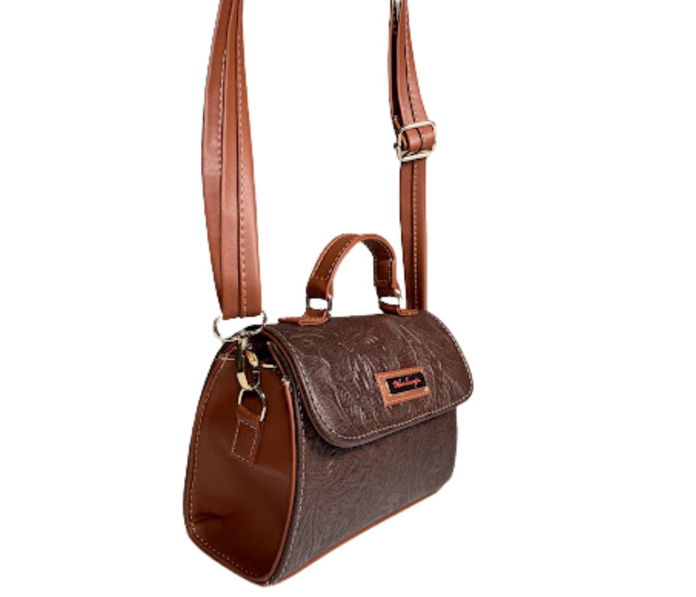 Bolsa Crossbody De Piel Vacuno Cincelada a mano Artesanal Marrón HECHO EN MÉXICO