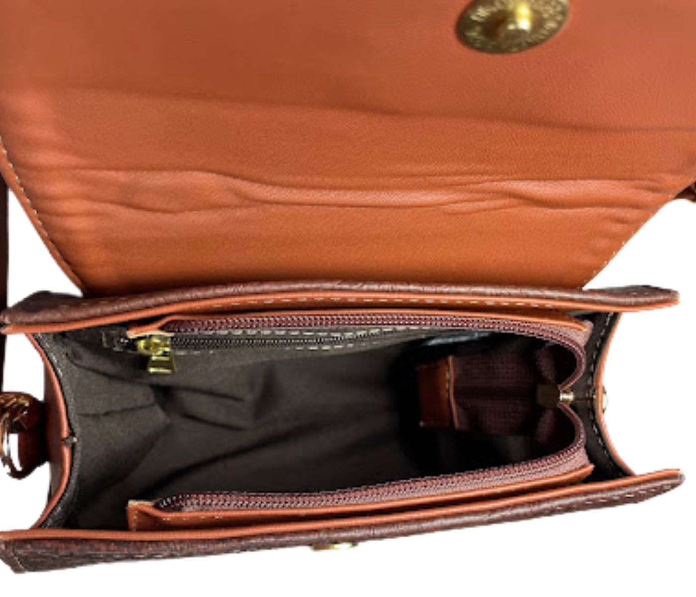 Bolsa Crossbody De Piel Vacuno Cincelada a mano Artesanal Marrón HECHO EN MÉXICO