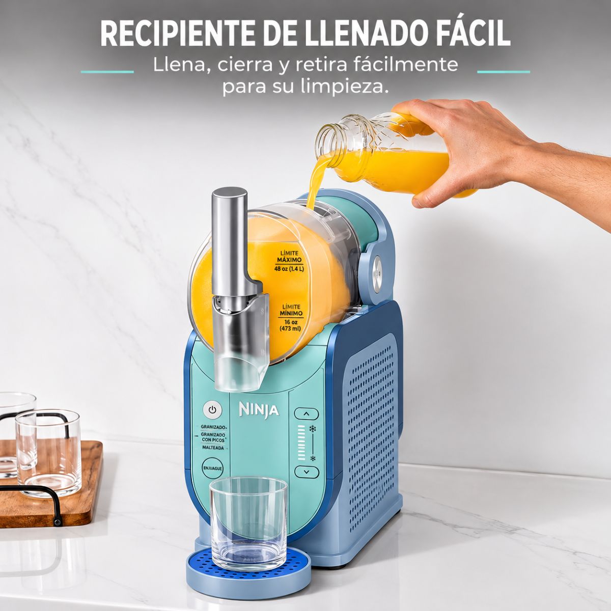 Máquina de Bebidas y Granizados Ninja Slushi FS300 AZUL