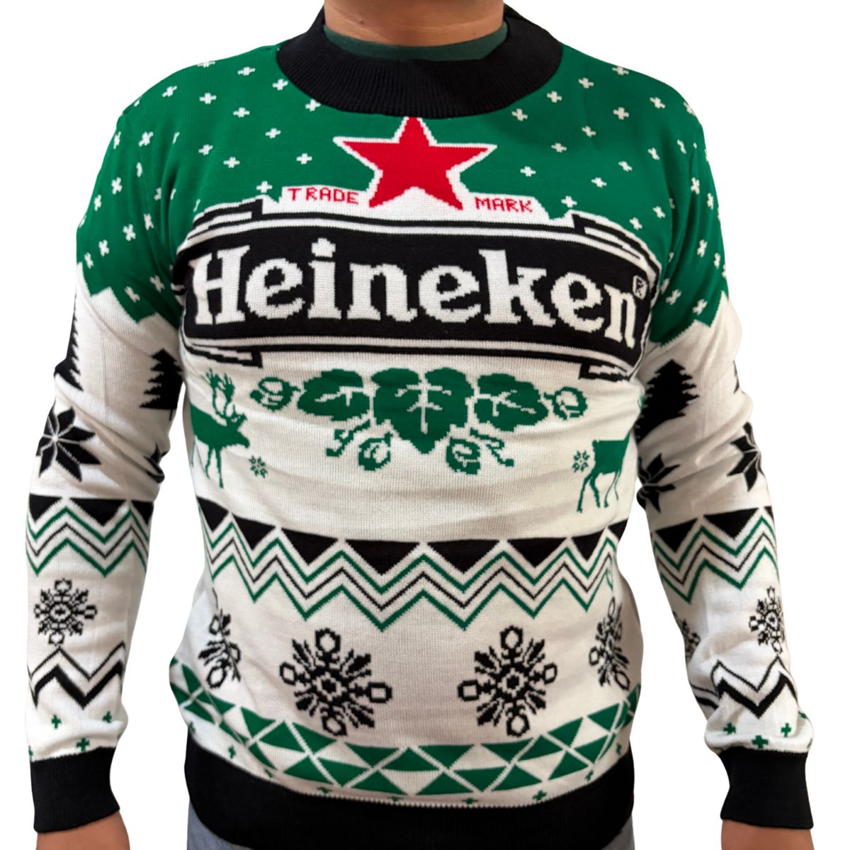 Sueter navideño Ugly Sweater Heineken Unisex