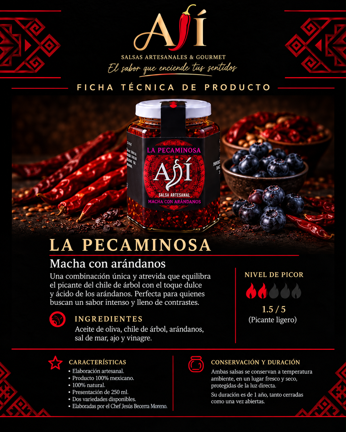 Salsa Macha La Pecaminosa Macha de arándonos Ají Salsa Artesanal