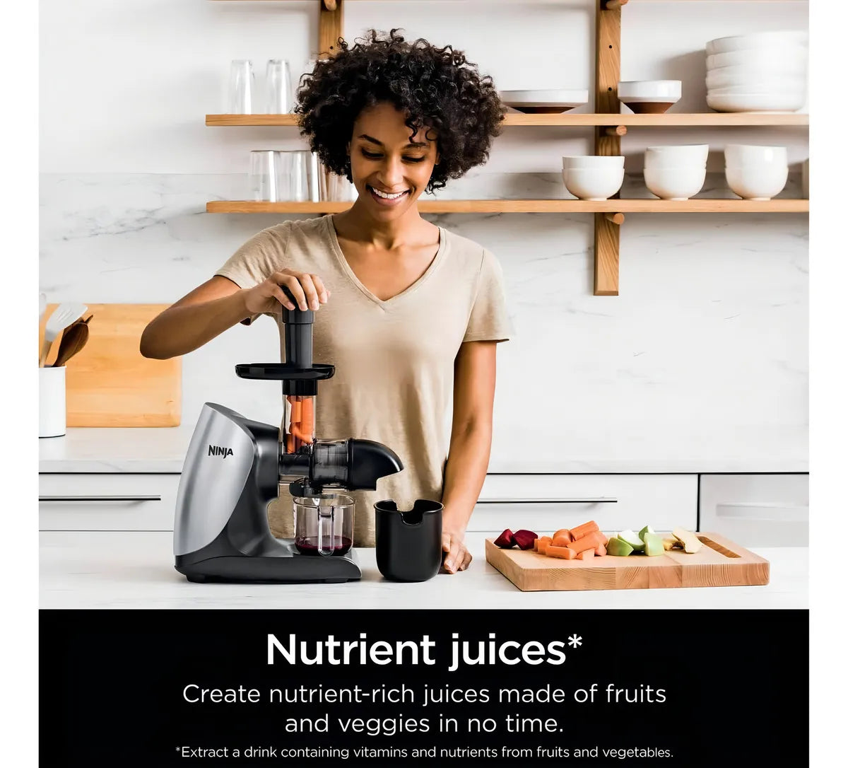 Extractor de jugos Ninja tecnologia cold press JC100