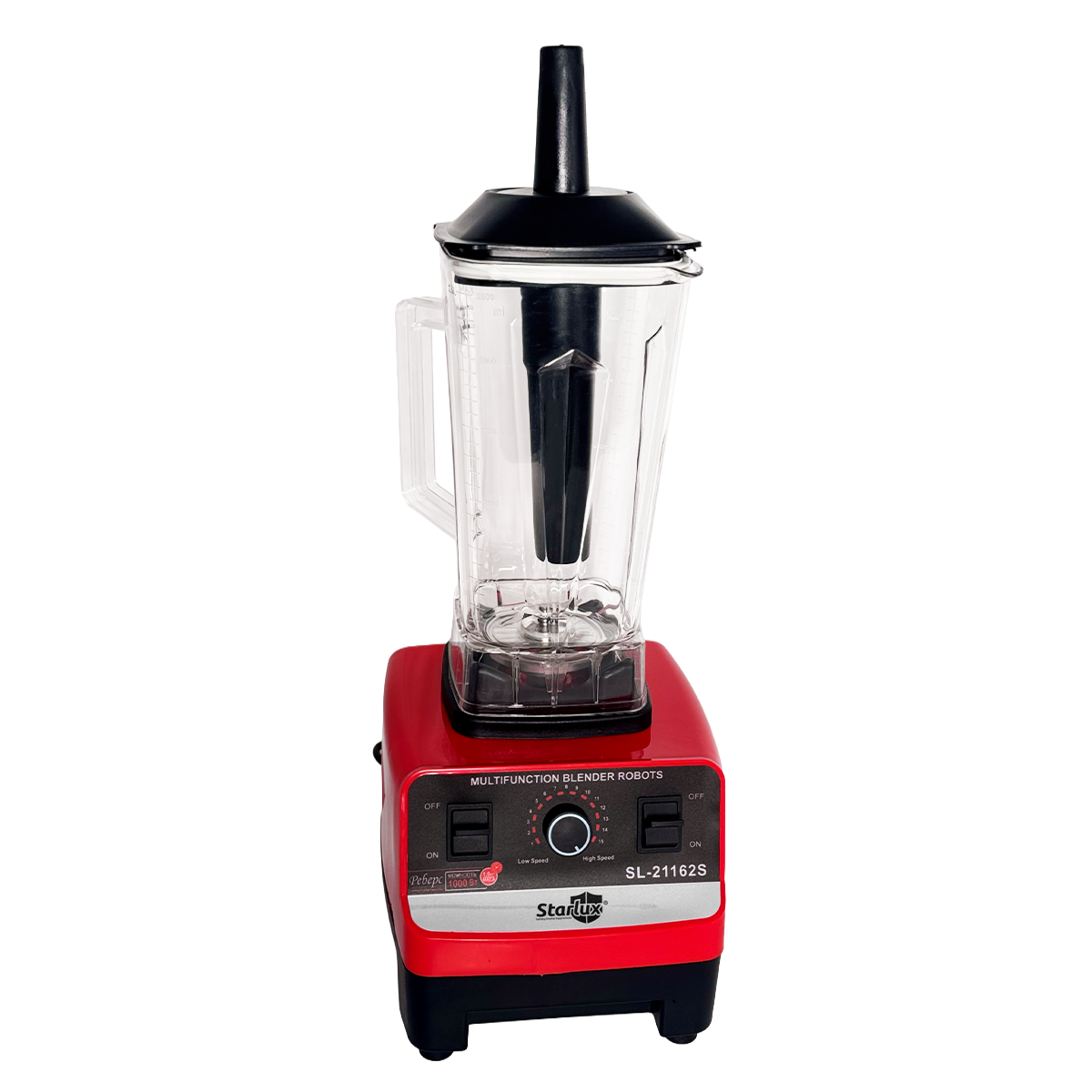 Licuadora Starlux con 3 Velocidades 1000W 2.5L Roja SL-21162S