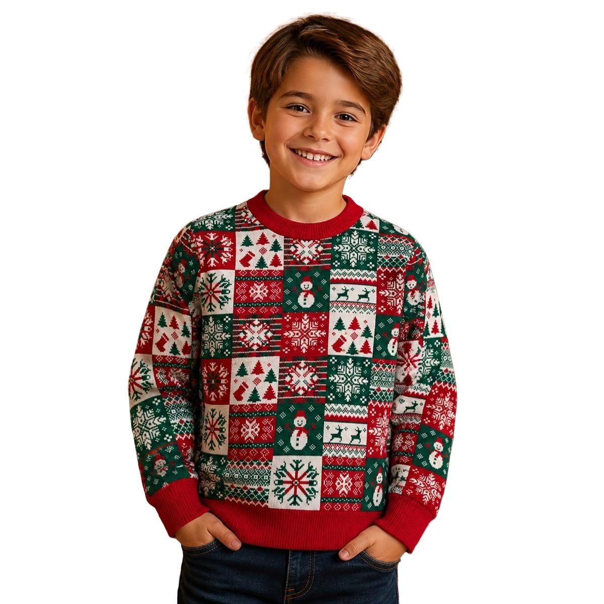 Suéter Navideño Infantil Ugly Sweater Muñeco de nieve CH Unisex