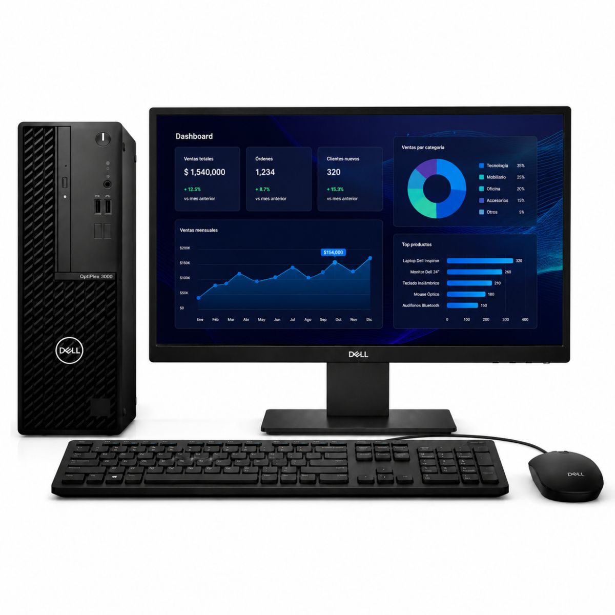 Computadora de escritorio Dell Optiplex 3000 Intel Core i5 12 Gen. Windows 11 8GB RAM DDR4
