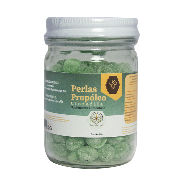 Perlas Propóleo Clorofila - BEE TIERRA - Suplemento alimenticio 85g